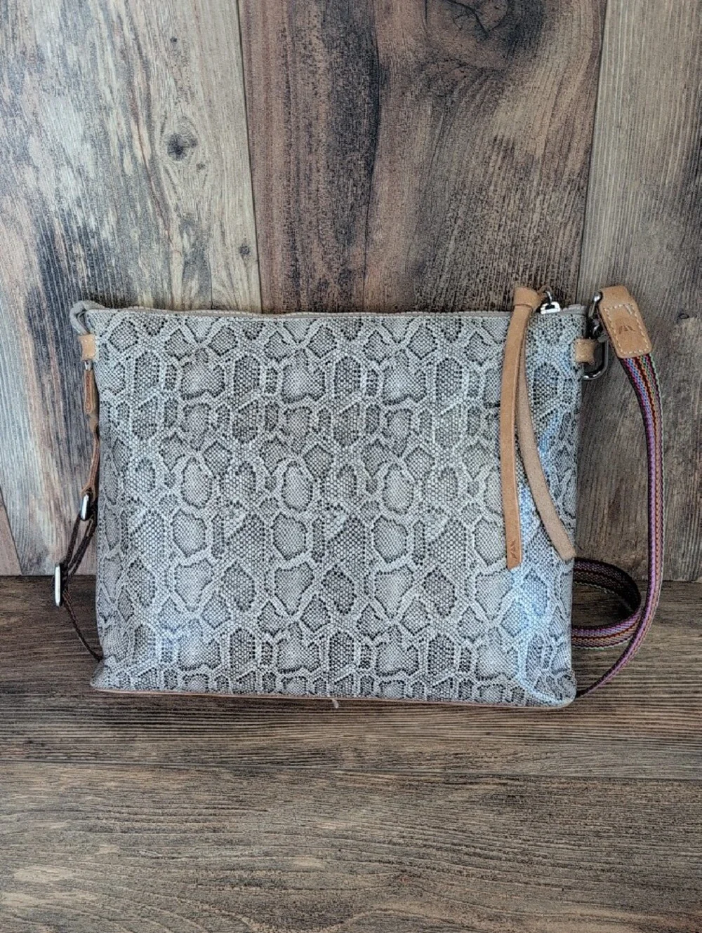 Consuela Wynne Snake Skin Print Downtown Crossbody Bag     AC173 - Picture 2 of 13